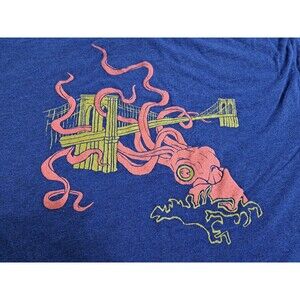 Brooklyn Bridge Squid Graphic Tee Men's XL Tshirt Shirt Gnome Enterprises Shirt